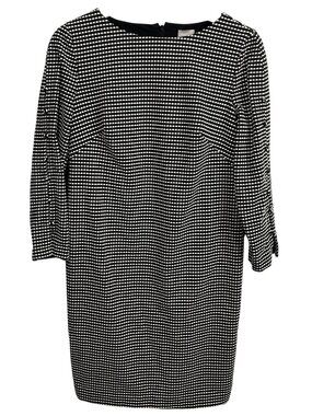 Chico's Black White Polka Dot Dress Women's 00 US 2 Mini 3/4 Sleeve